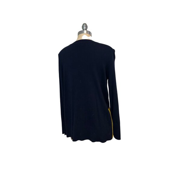 Boden Womens Navy & Yellow Knit Sweater Long Sleeve Crewneck Medium - Picture 3 of 4